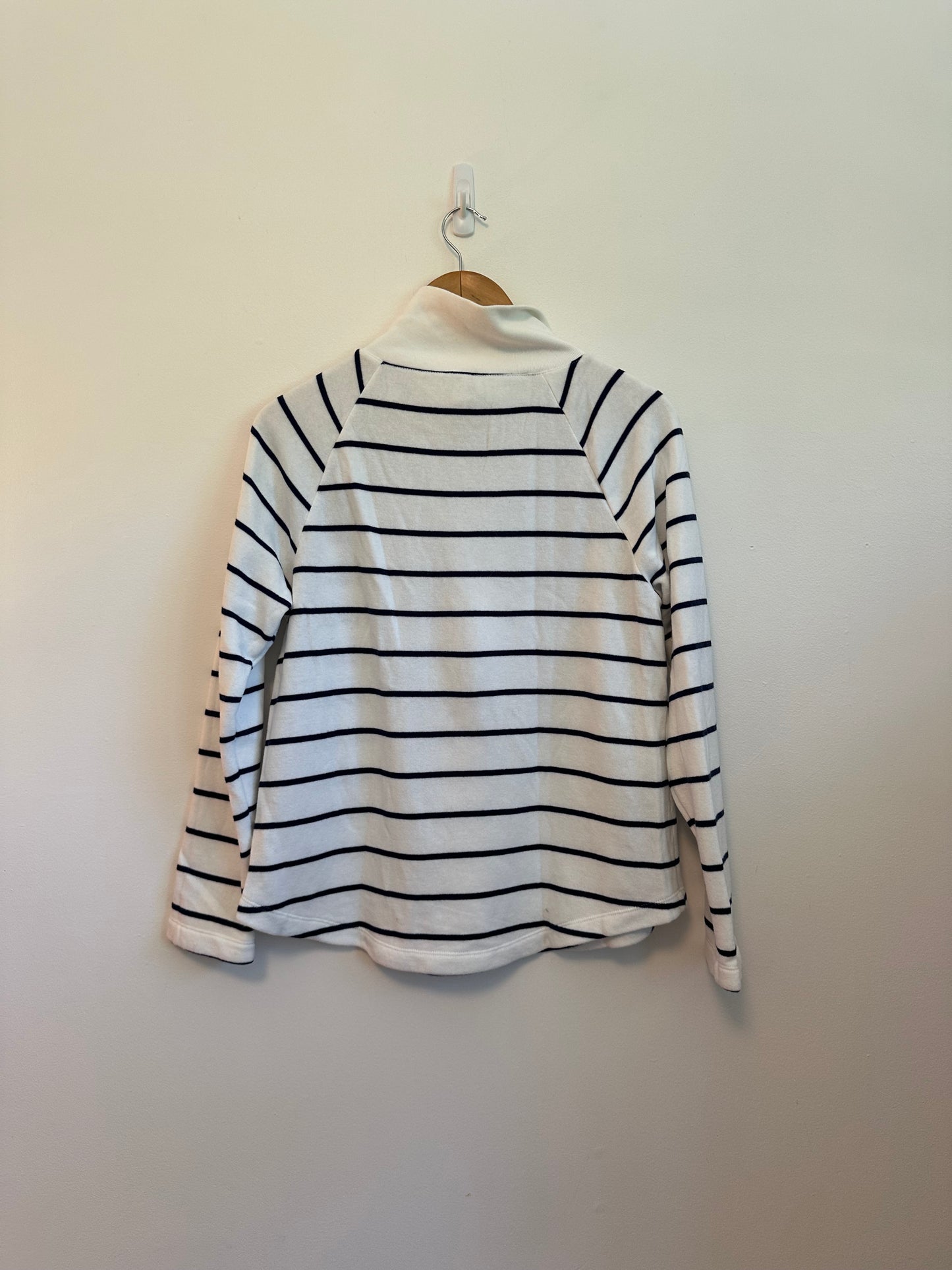 J. Crew Button Neck Pullover Striped Sweatshirt | Size Small