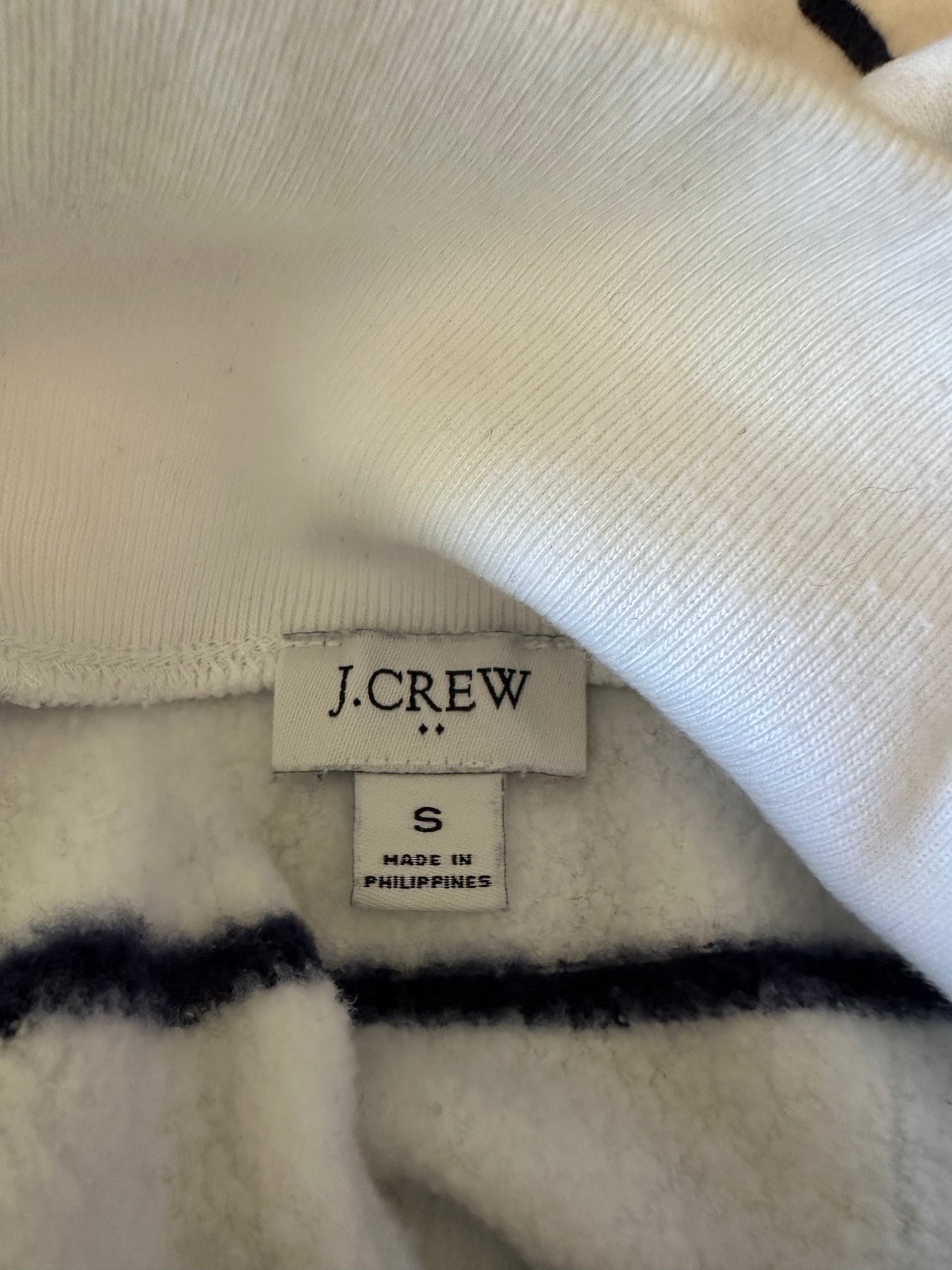 J. Crew Button Neck Pullover Striped Sweatshirt | Size Small