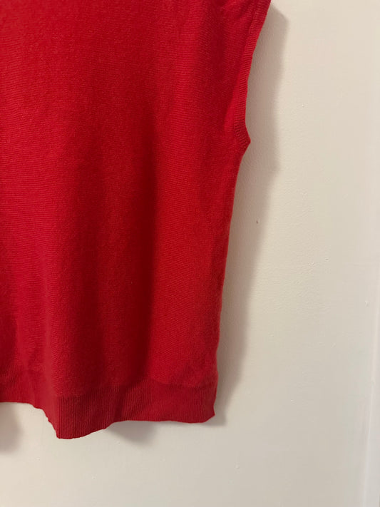 Anthropologie Patty Cowl Neck Cashmere Poncho in Red | Size XXS