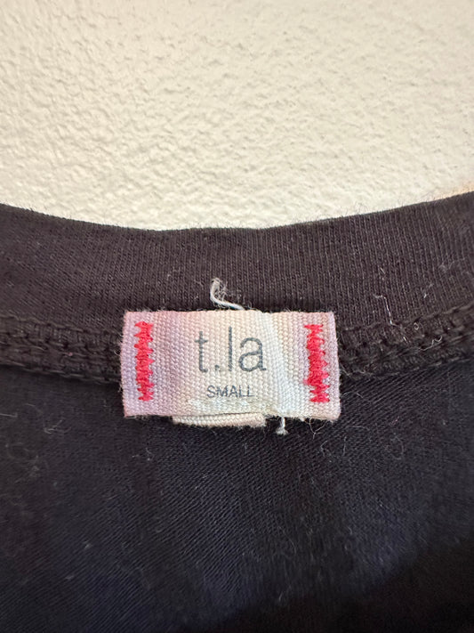 T.la Black Scoop Neck Tank Top | Size Small