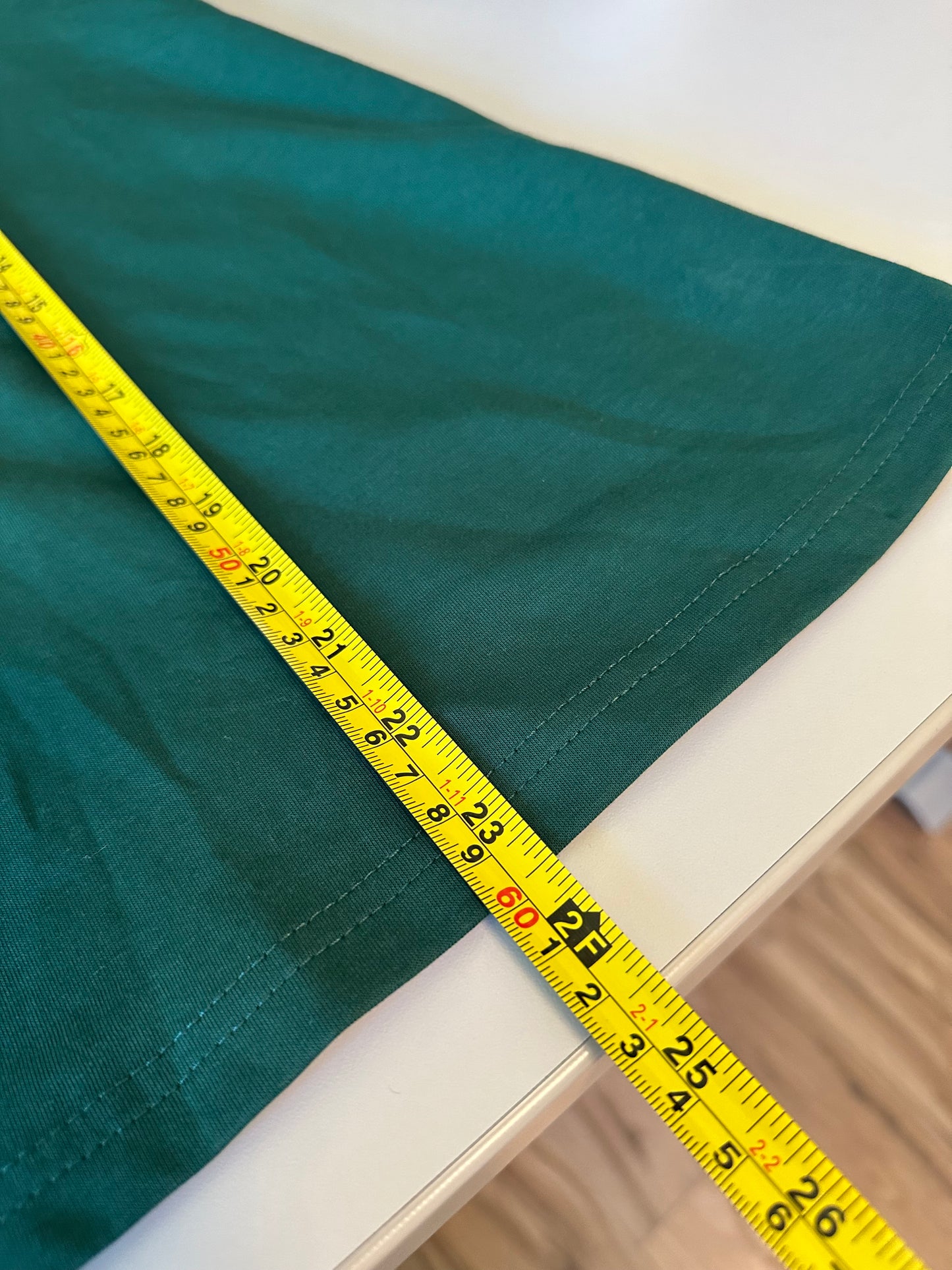 Entro Puff Sleeve Polo Shirt in Green with Striped Collar | Size Small