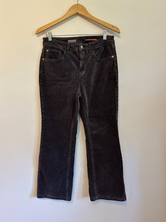 Pilcro and the Letterpress Charcoal Gray Corduroy Straight Leg Pants | Size 30