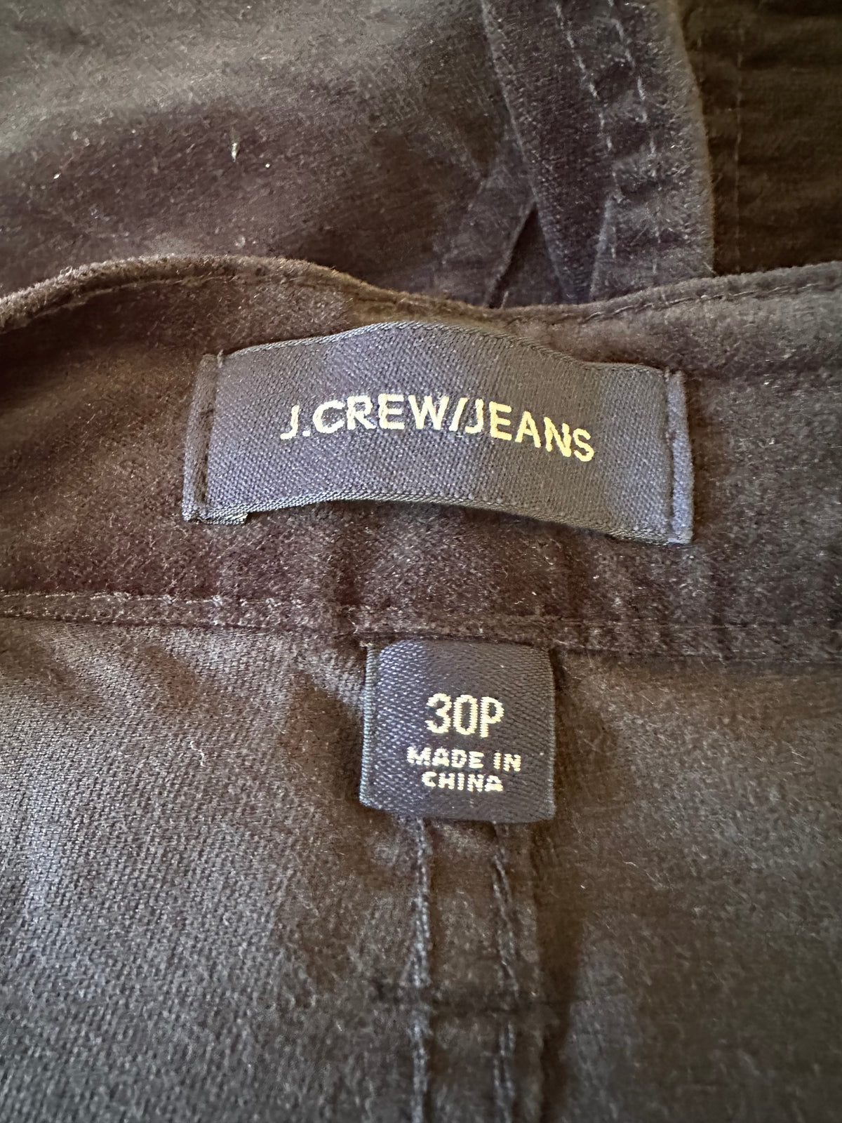 J. Crew Black Velvet Demi Bootcut Cropped Pants | Size 30P