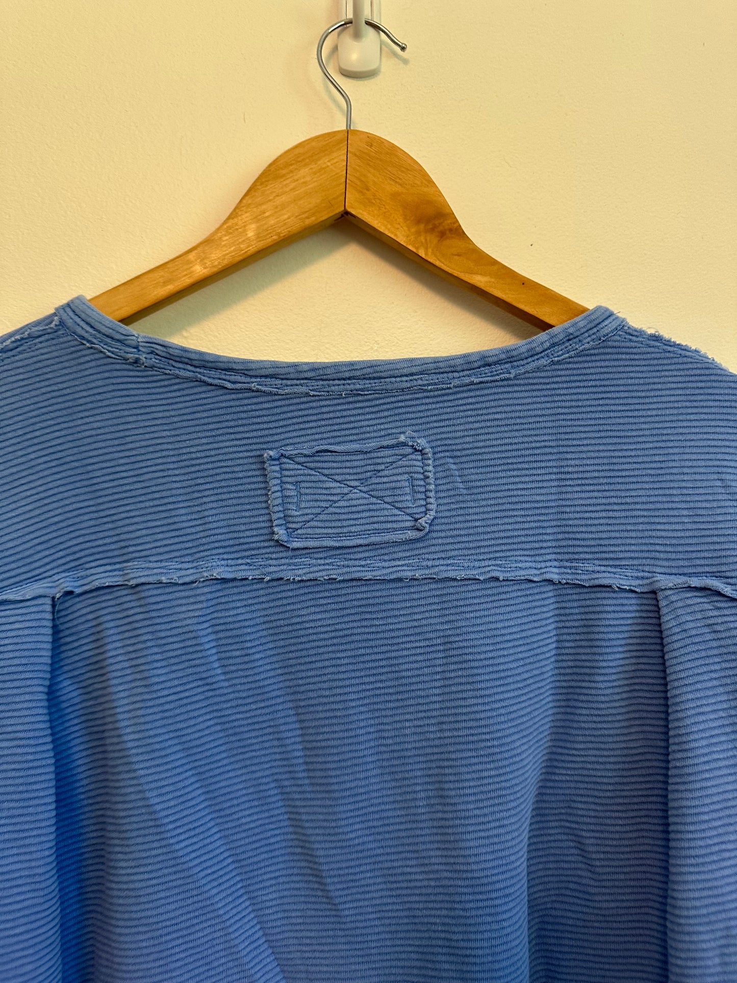 Free People x We The Free Total Eclipse Ribbed T-Shirt in Periwinkle Blue | Size Small