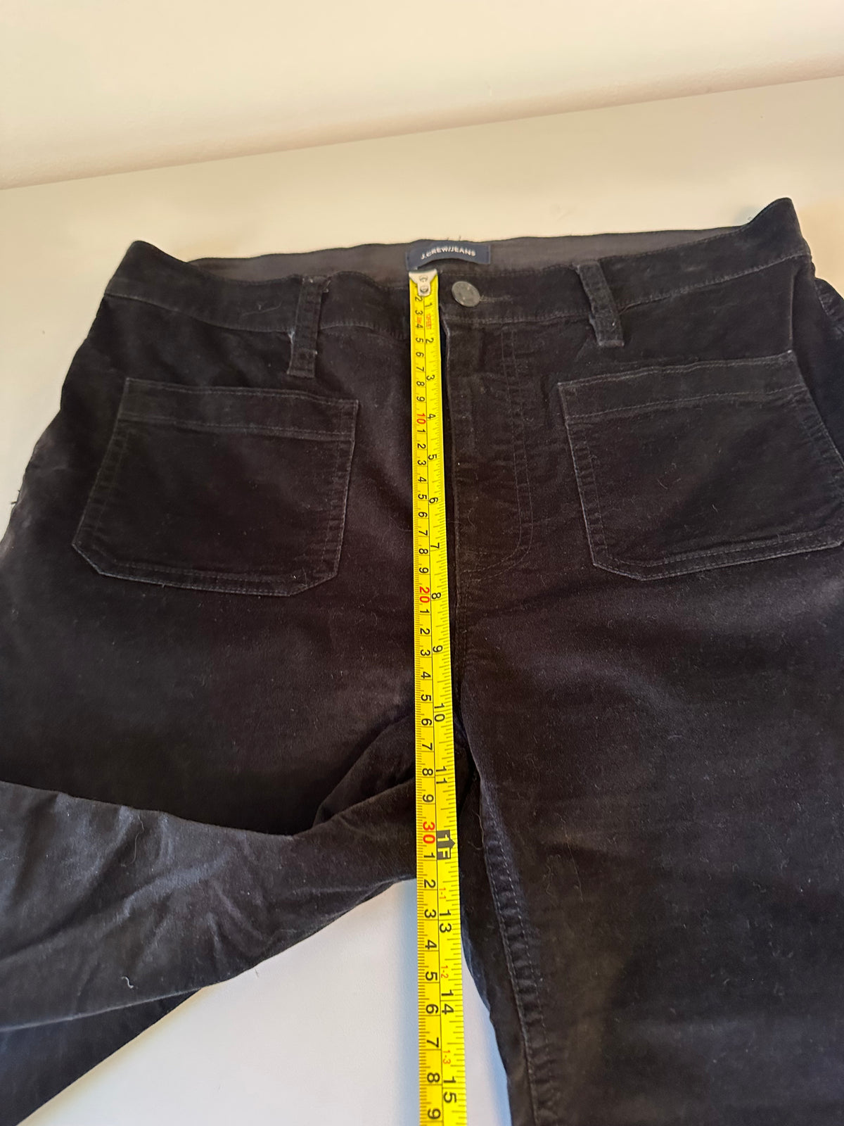 J. Crew Black Velvet Demi Bootcut Cropped Pants | Size 30P