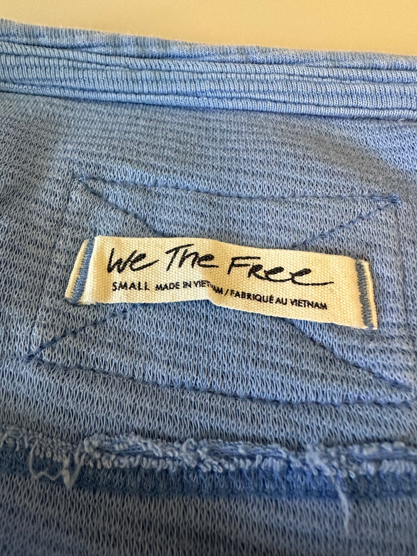 Free People x We The Free Total Eclipse Ribbed T-Shirt in Periwinkle Blue | Size Small