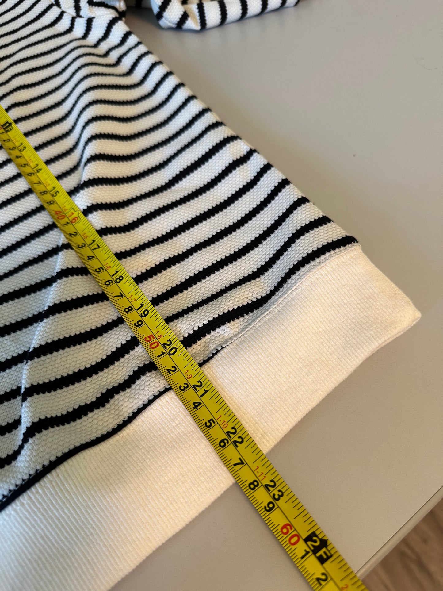 Jodifl Striped Puff Sleeve Knit Top | Size Medium