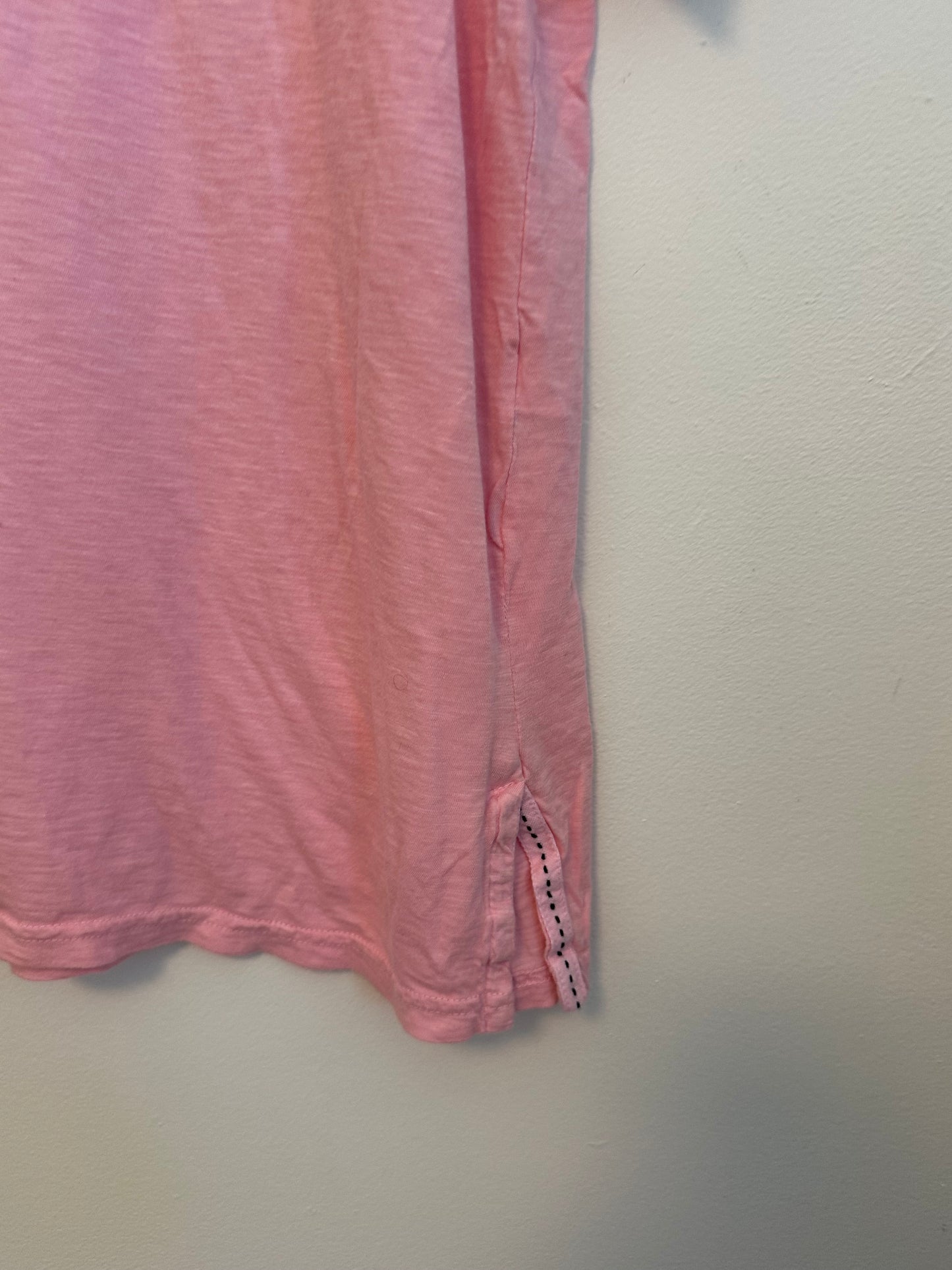 Michael Stars Pink Supima Cotton Short Sleeve V-Neck T-Shirt