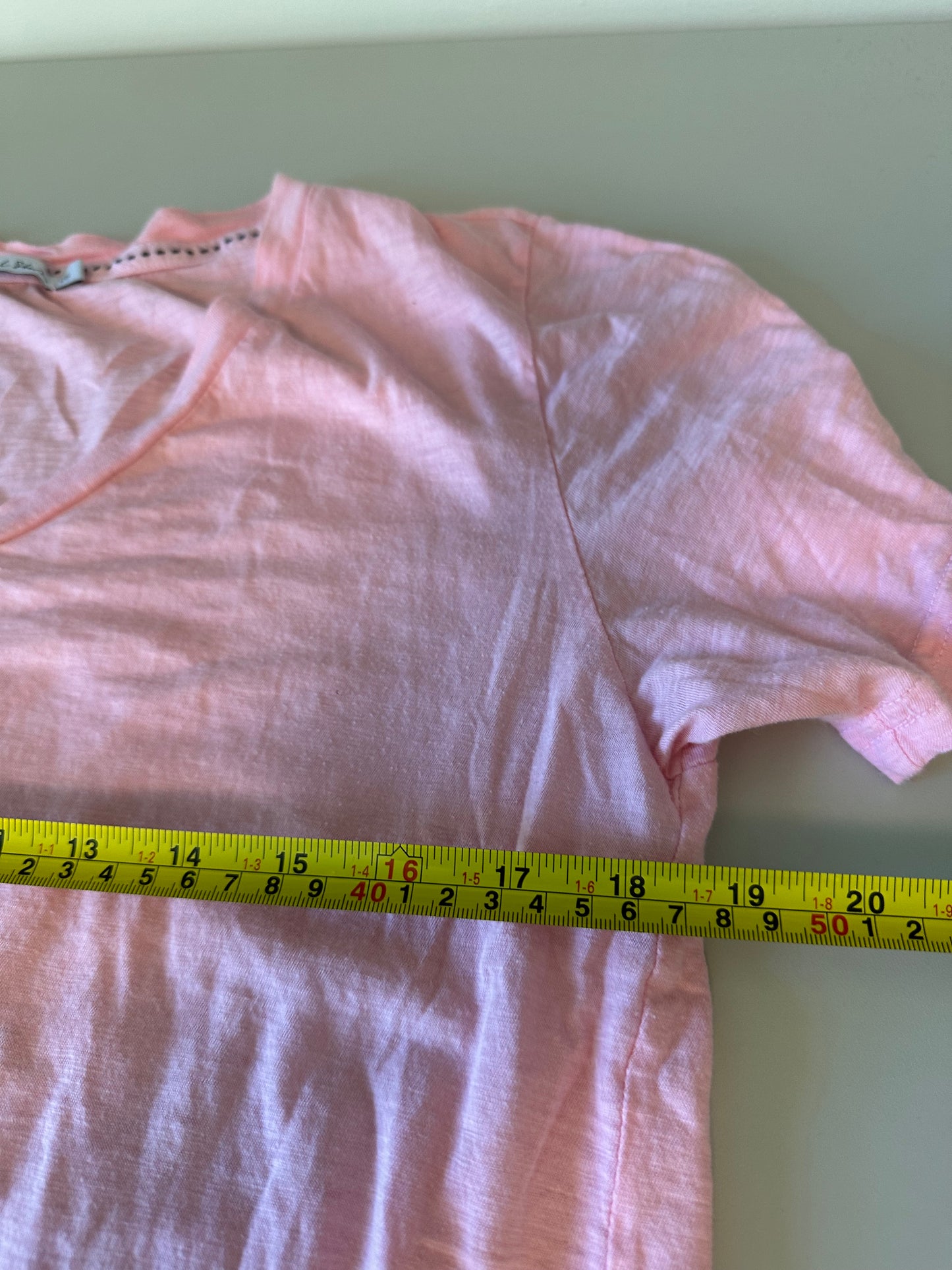 Michael Stars Pink Supima Cotton Short Sleeve V-Neck T-Shirt
