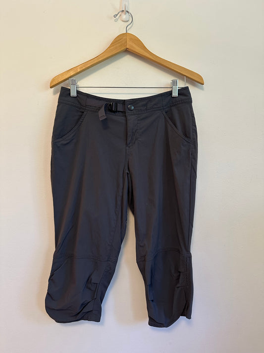 Prana Halle Capri Hiking Pants in Charcoal Gray | Size 8