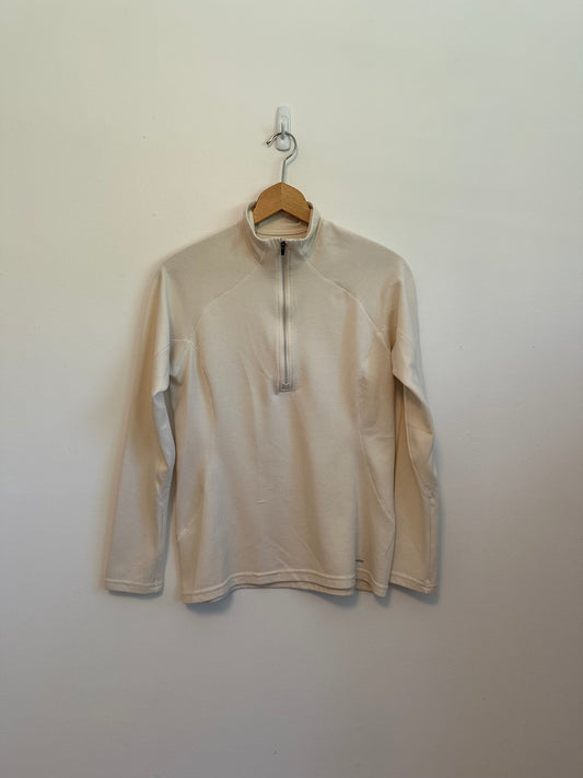 Patagonia Capilene Thermal Weight Zip-Neck Top in Ivory | Size Small