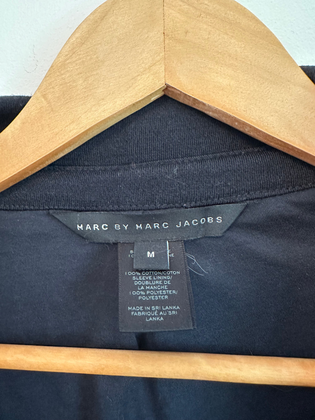 Marc by Marc Jacobs Navy Blue Wool Puff Shoulder Belted Jacket | Size Medium