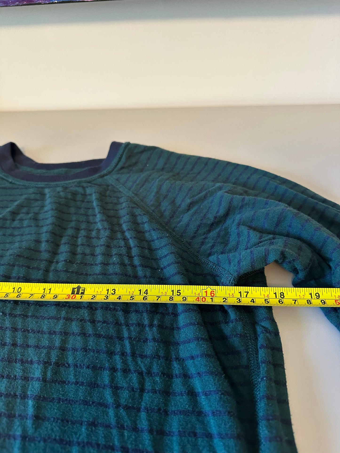 Marine Layer Atkins Reversible Striped Raglan Long Sleeve Crewneck Sweatshirt