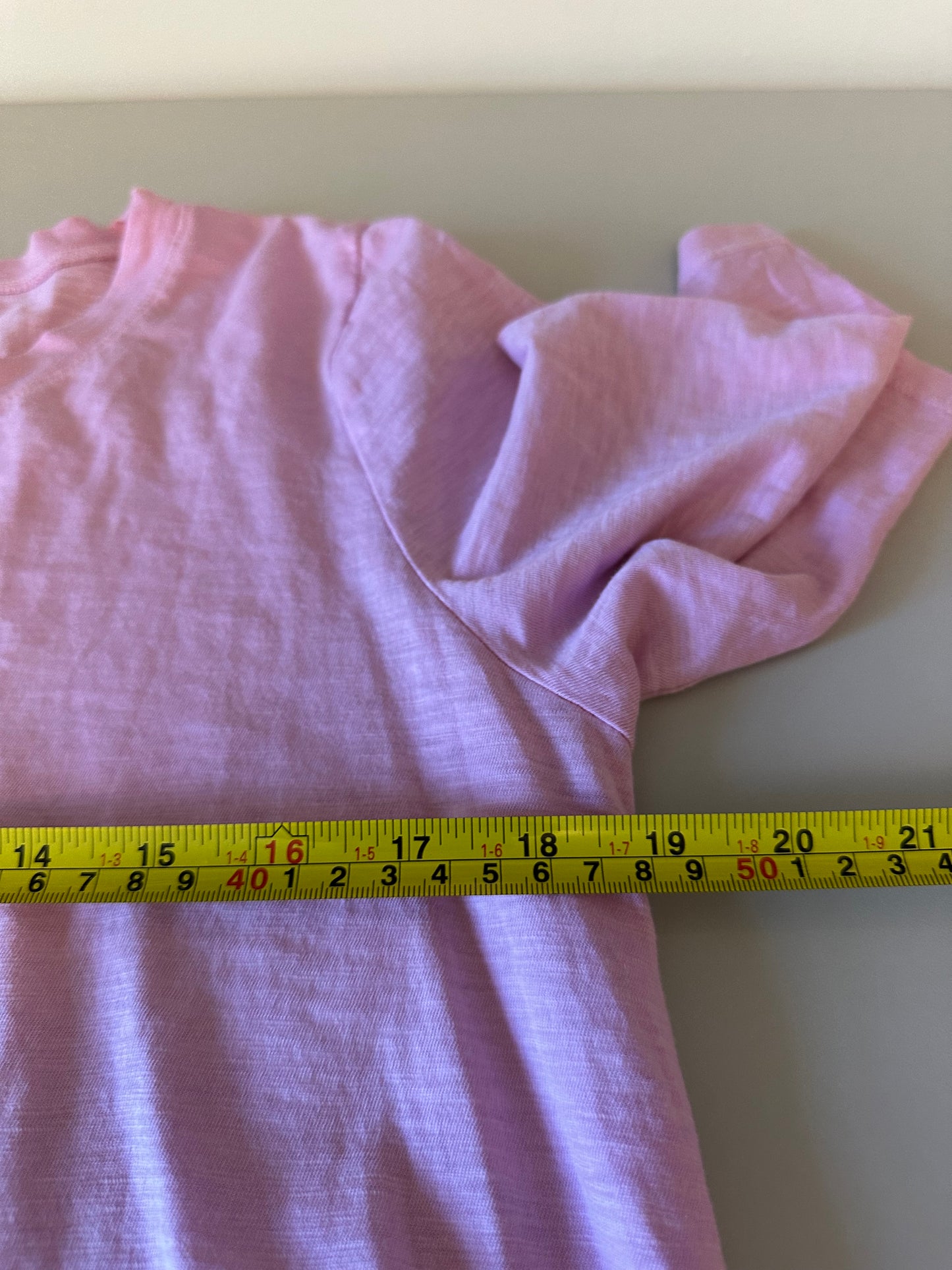 Michael Stars Pink 100% Supima Cotton Slub Crew Neck Short Sleeve T-Shirt | OS