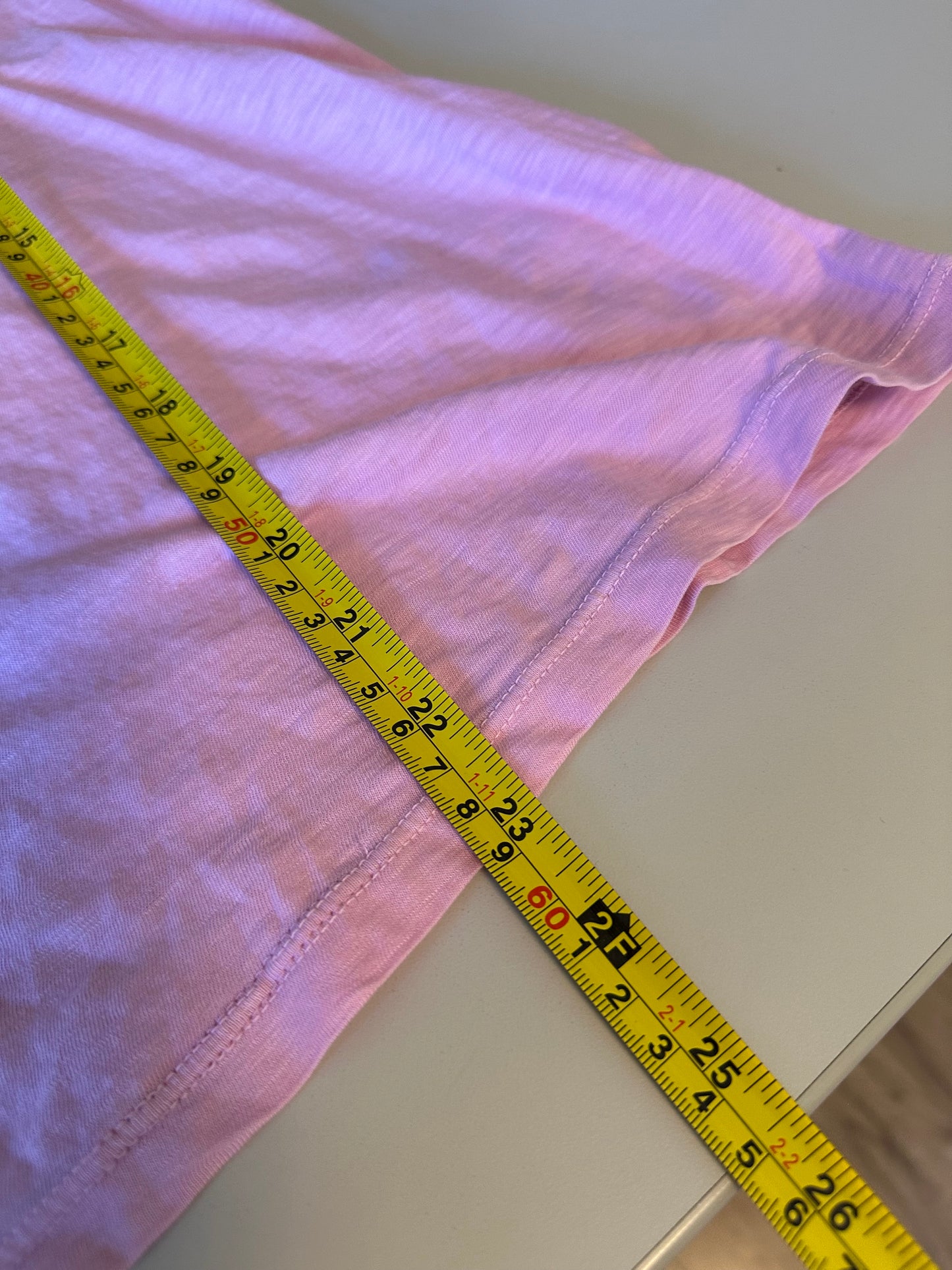 Michael Stars Pink 100% Supima Cotton Slub Crew Neck Short Sleeve T-Shirt | OS