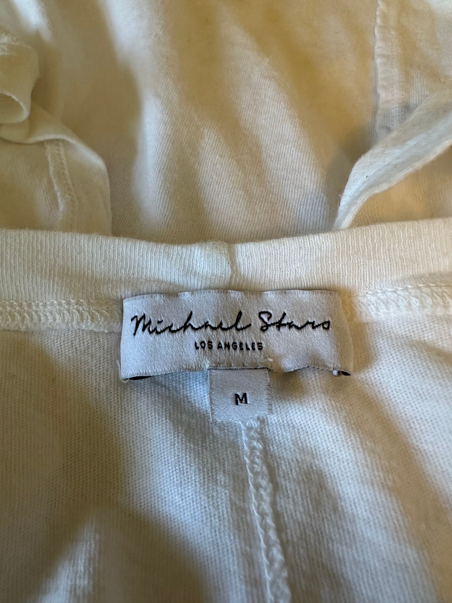 Michael Stars White Cotton Short Sleeve Pocket T-Shirt | Size Medium
