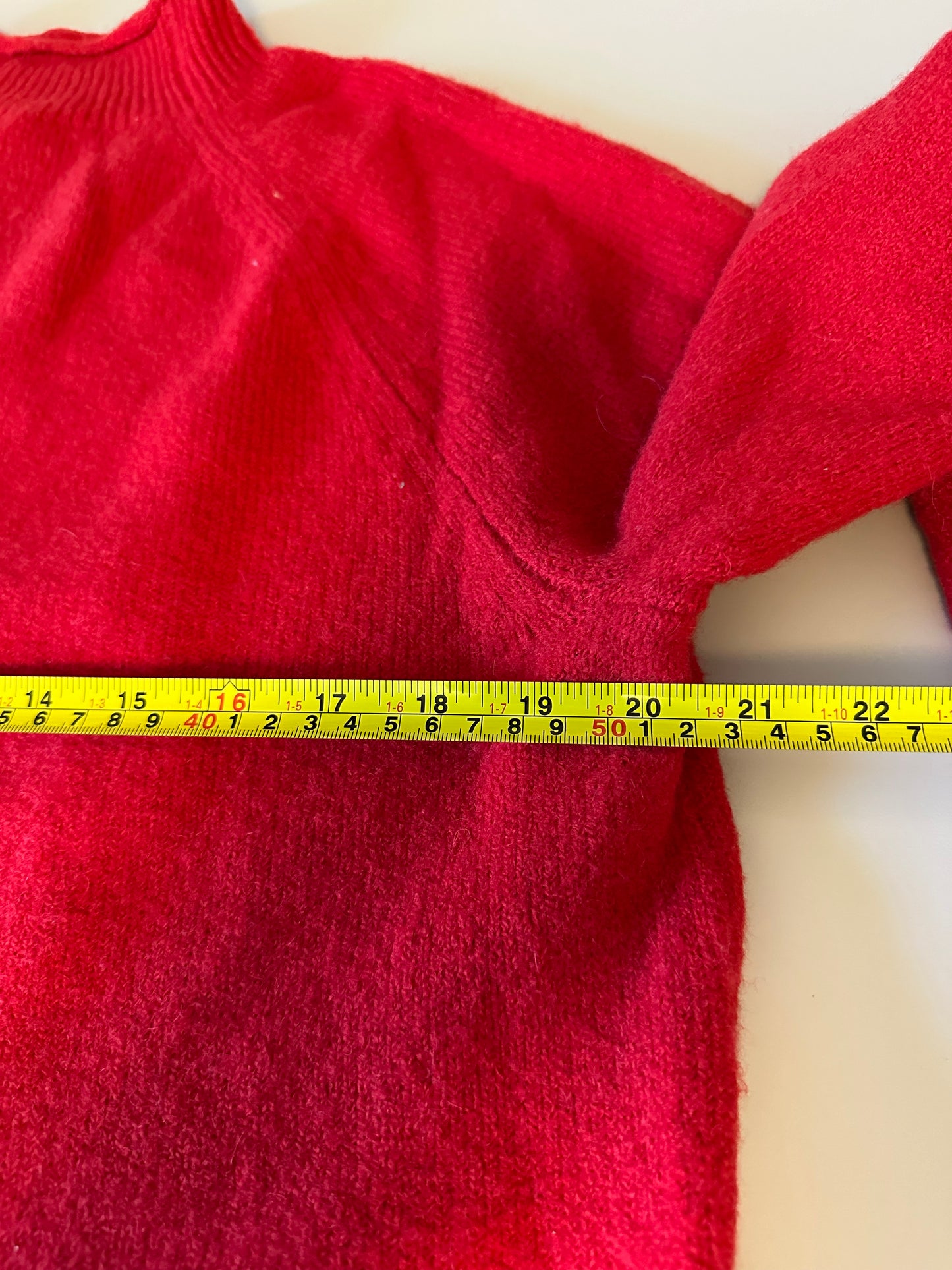 J.Crew Red Mock Neck Merino Wool Alpaca Blend Raglan Sweater | Size Small