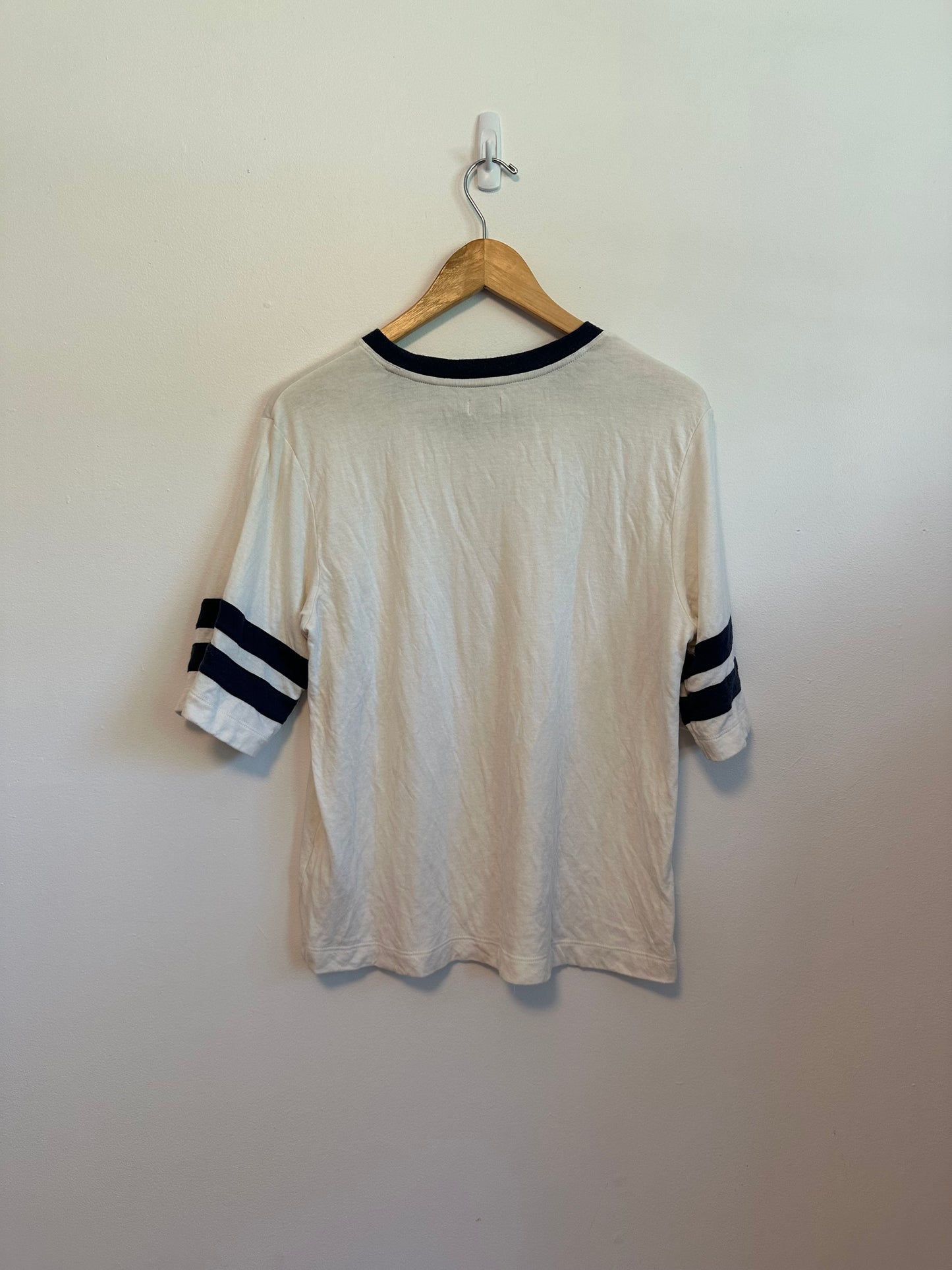 Faherty Sport Jersey Throwback Tee in Phantom Varsity | Size Medium
