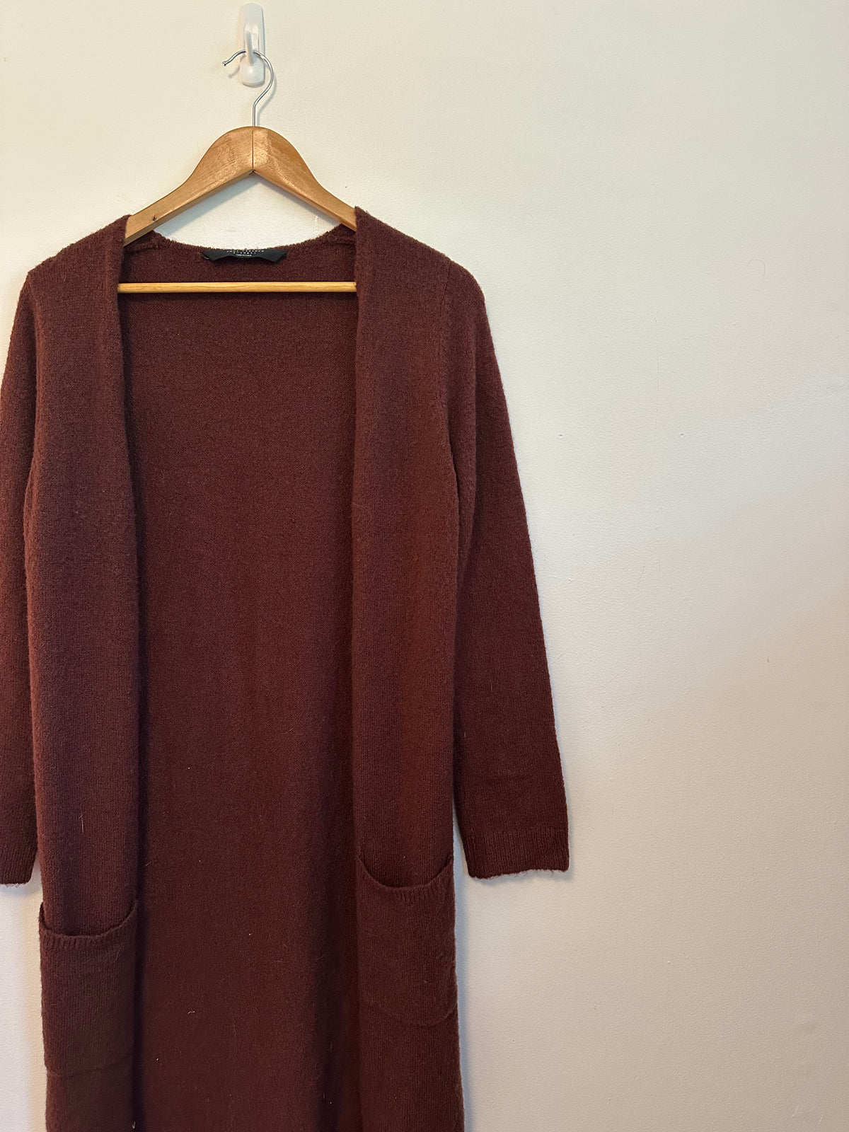 Knot Sisters Burgundy Longline Duster Cardigan Sweater | Size XS