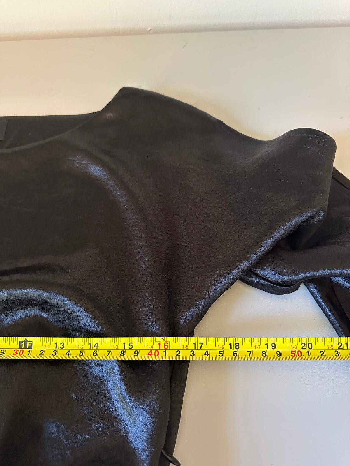 Banana Republic Black Satin Split Sleeve Mini Dress | Size 2