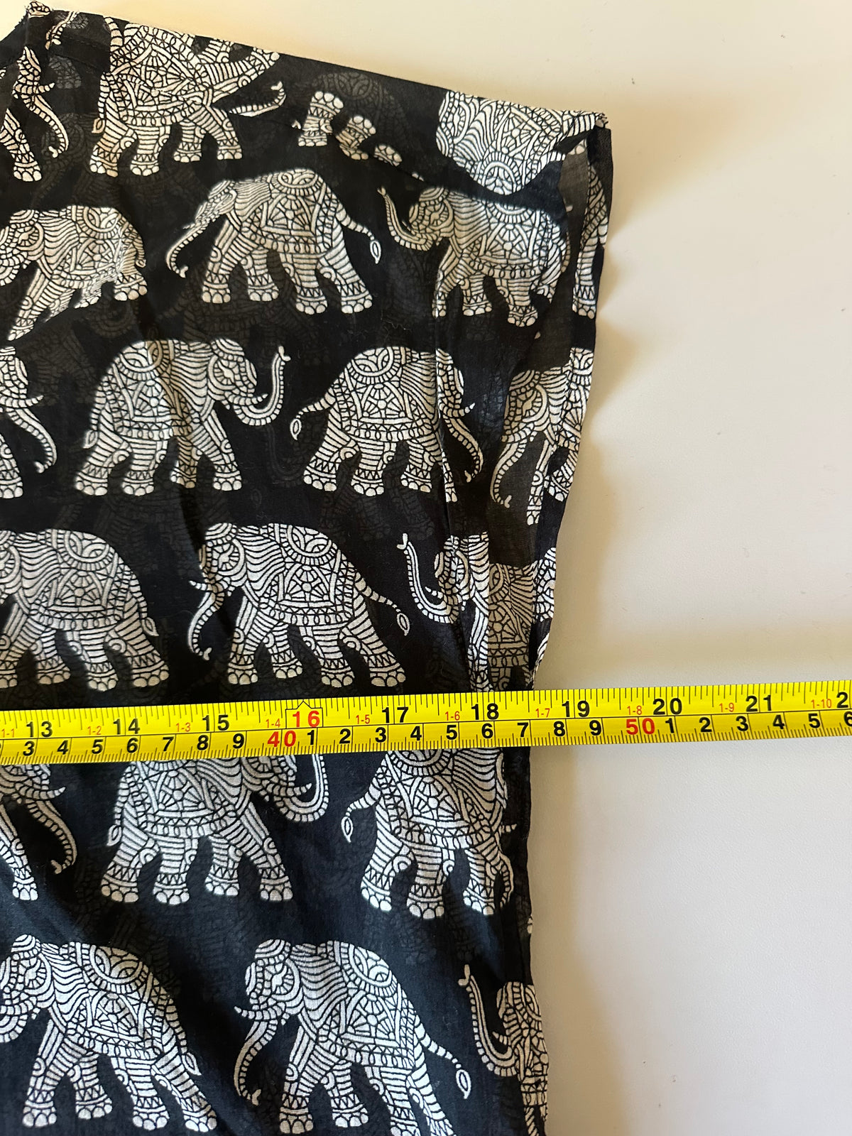 J. Crew Black and White Elephant Print Cotton V-Neck Swim Cover-Up | Size XXS
