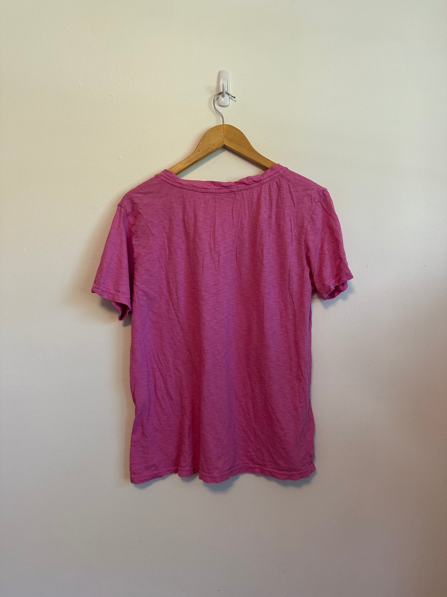 Michael Stars Pink Supima Cotton V-Neck Short Sleeve T-Shirt