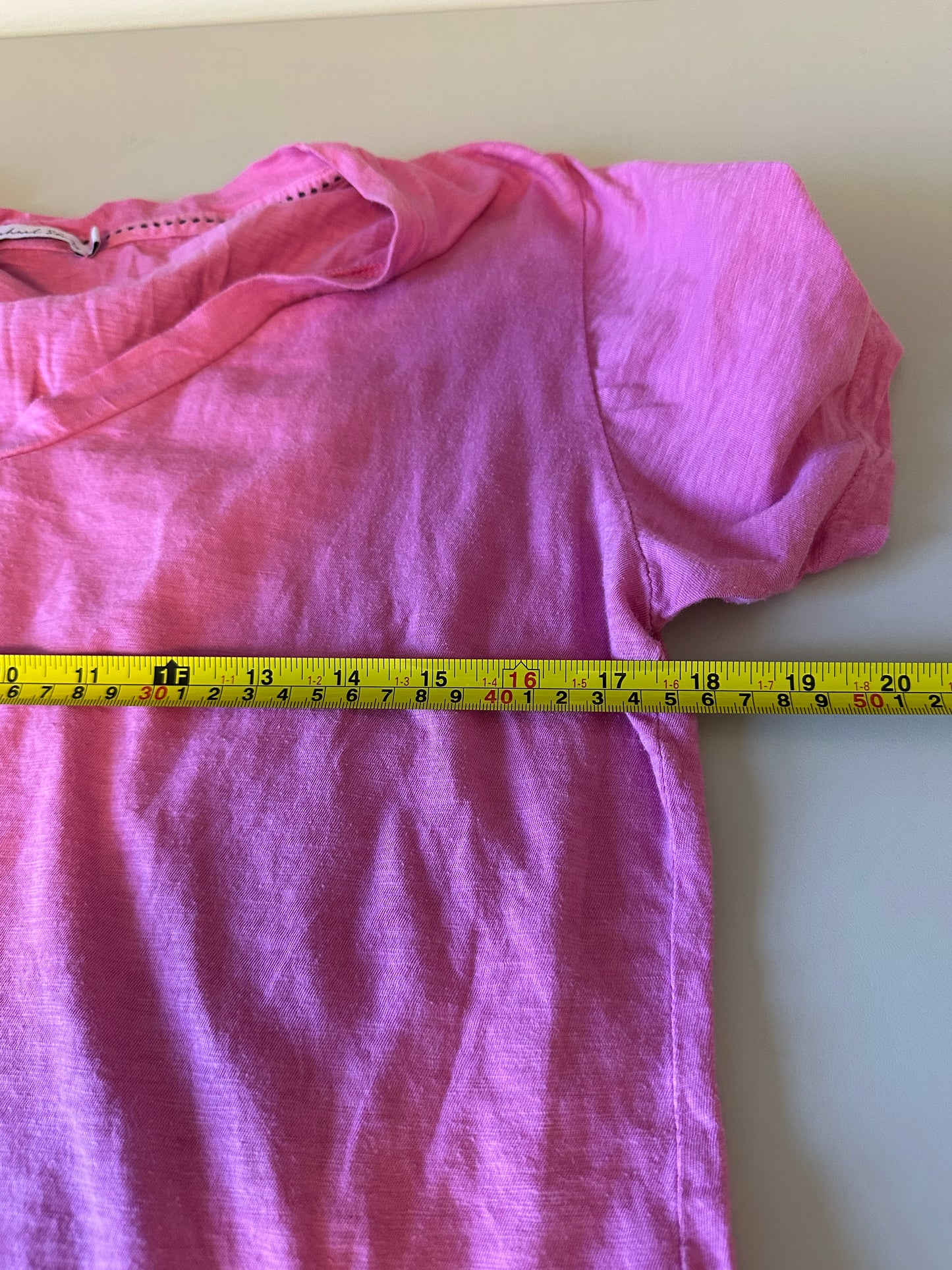 Michael Stars Pink Supima Cotton V-Neck Short Sleeve T-Shirt