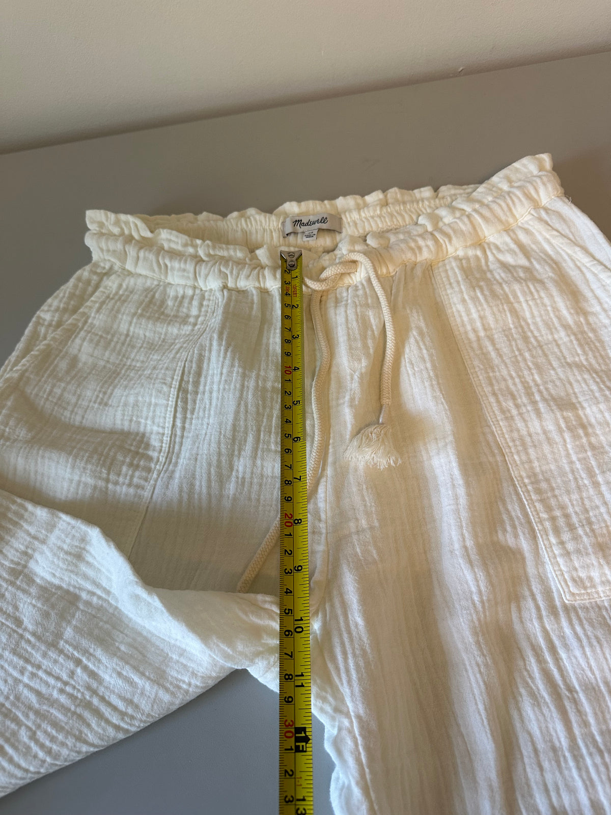 Madewell Cotton Gauze Beach Pants in Antique White | Size XS