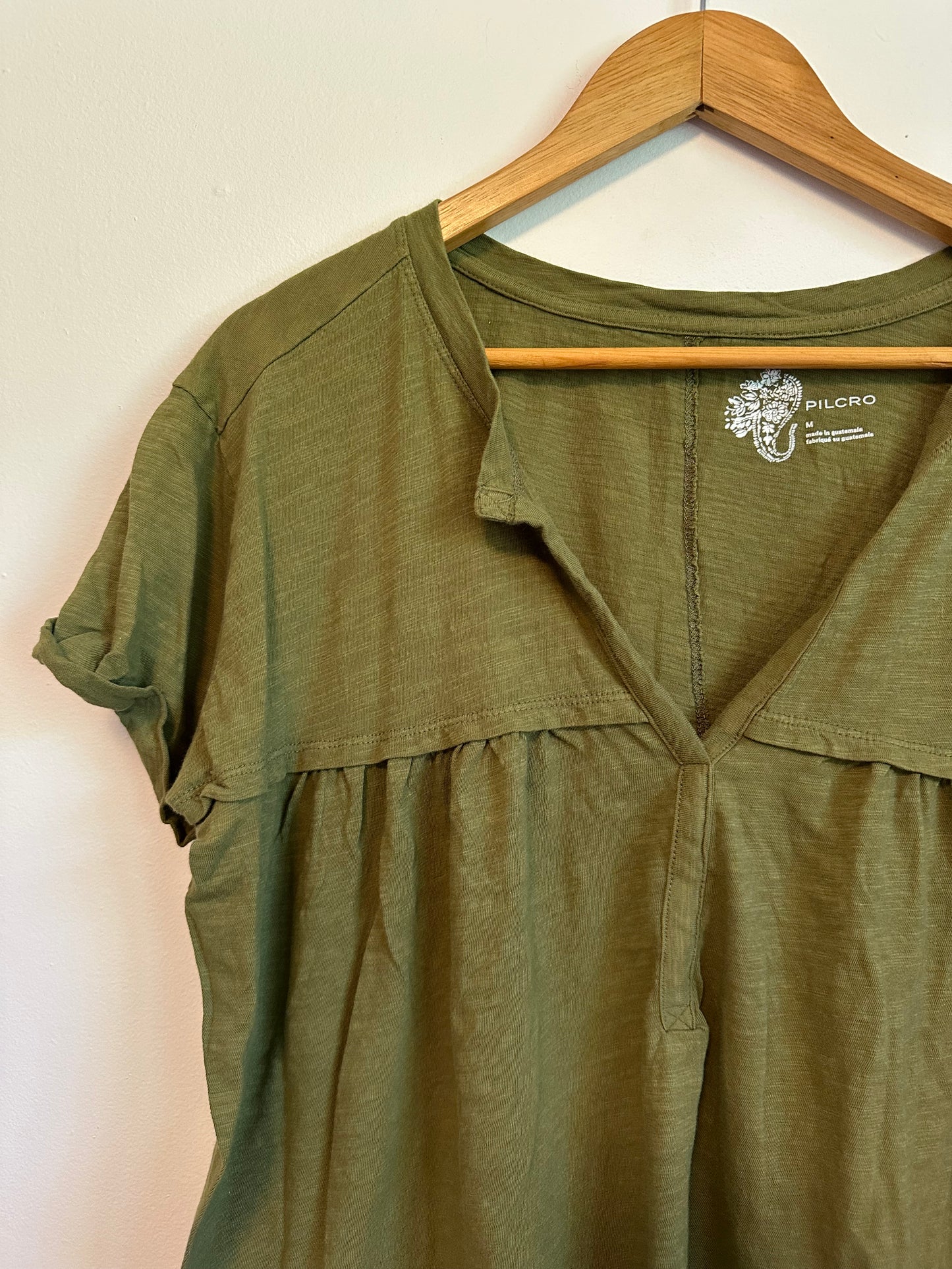 Pilcro Babydoll Short Sleeve Cotton T-Shirt | Size Medium