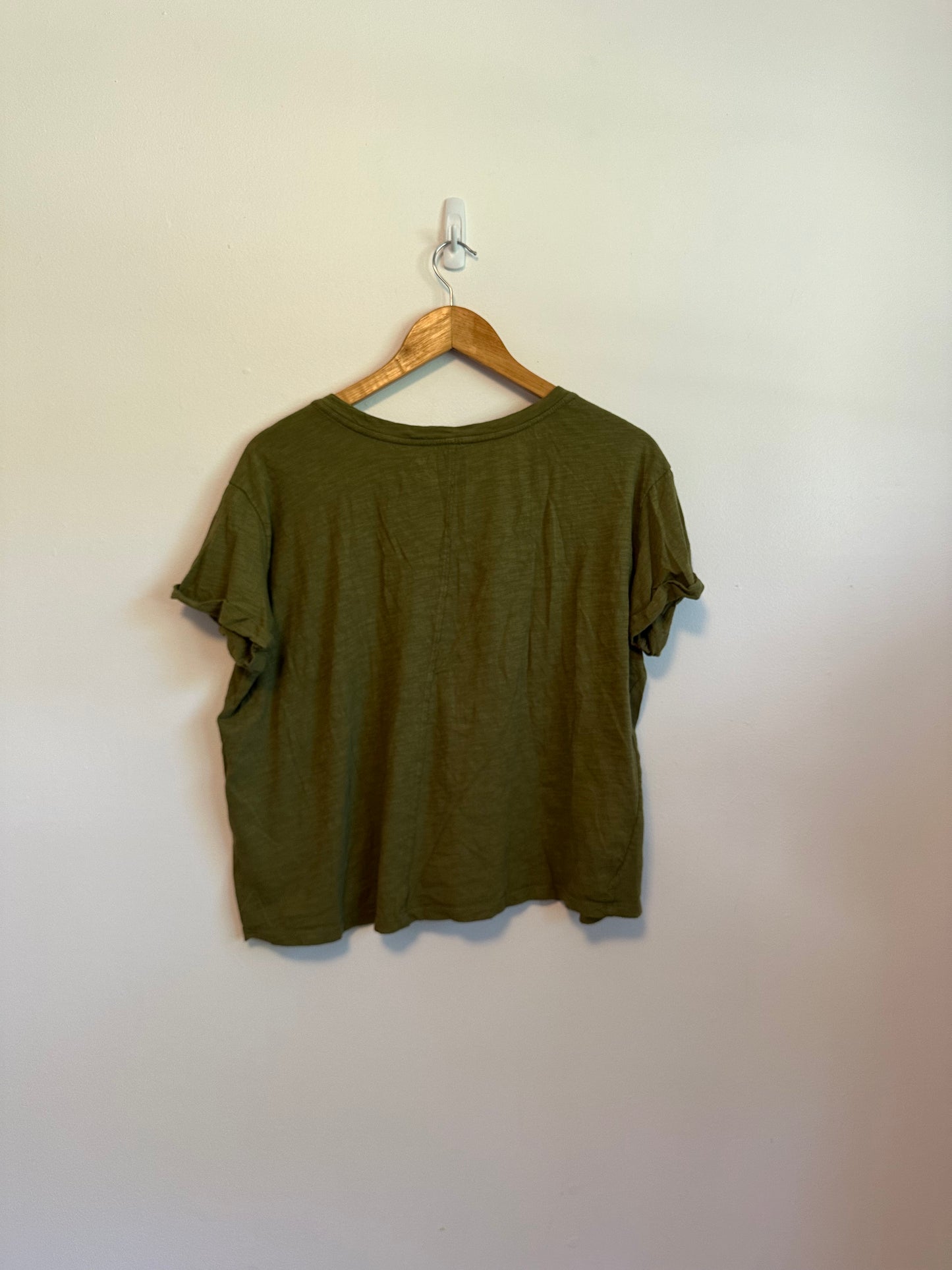Pilcro Babydoll Short Sleeve Cotton T-Shirt | Size Medium
