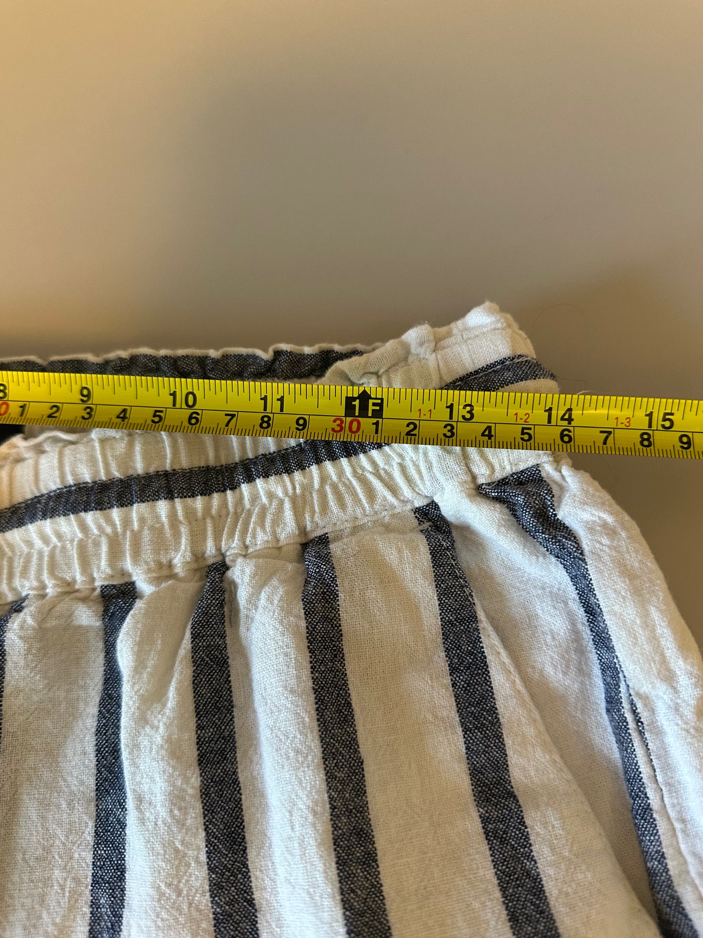 J. Crew Linen and Cotton Wide Leg Striped Beach Pants | Size Small