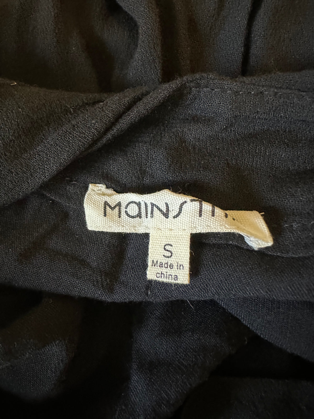 Mainstrip Black Ruched Tiered Ruffle Mini Skirt | Size Small