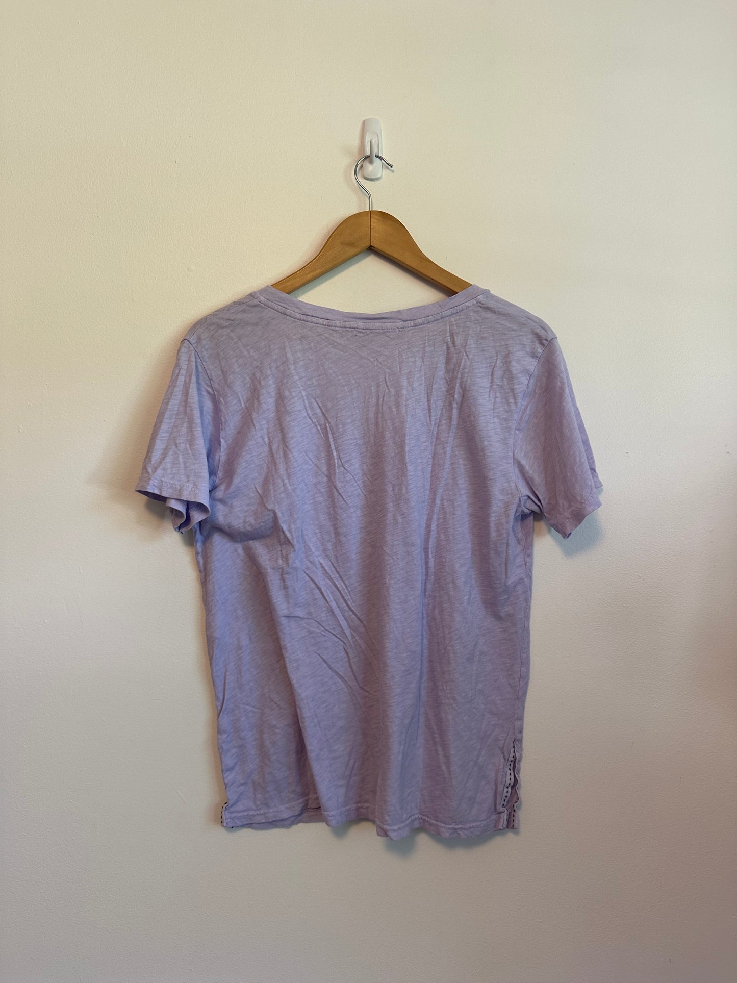 Michael Stars Lilac Purple Short Sleeve V-Neck Supima Cotton T-Shirt