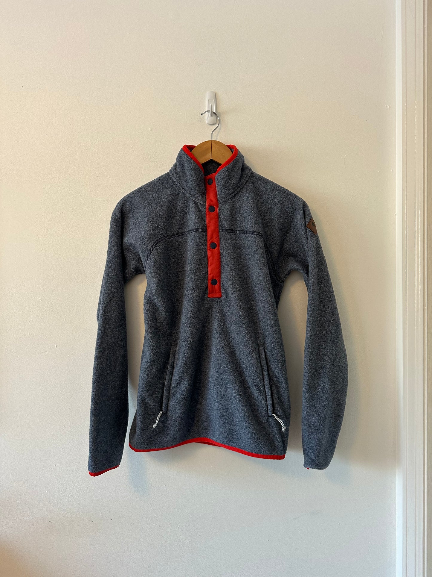 Burton Anouk Dryride Fleece Anorak in Navy Heather | Size XS