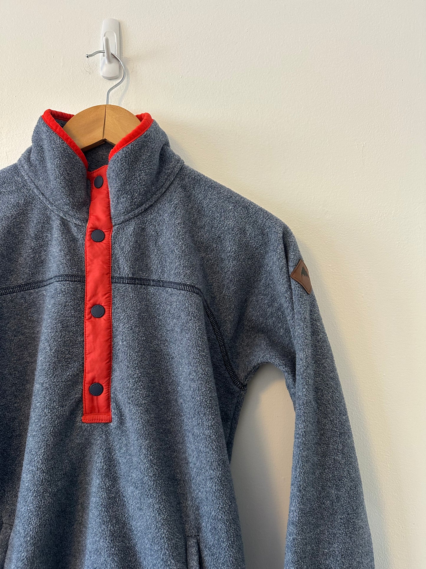 Burton Anouk Dryride Fleece Anorak in Navy Heather | Size XS