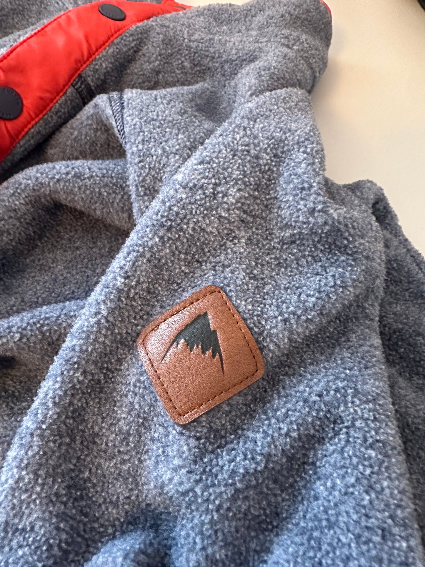 Burton Anouk Dryride Fleece Anorak in Navy Heather | Size XS