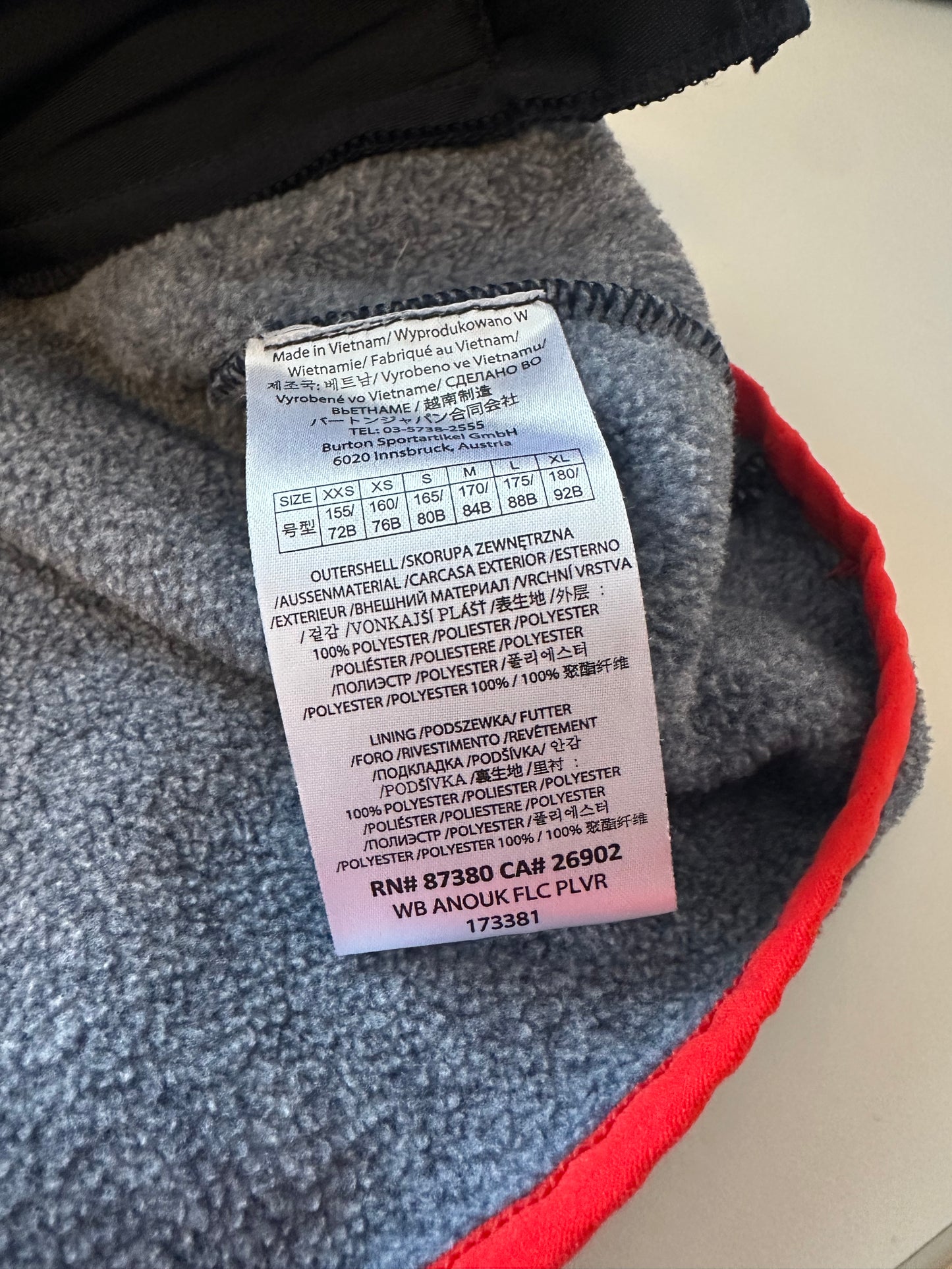 Burton Anouk Dryride Fleece Anorak in Navy Heather | Size XS