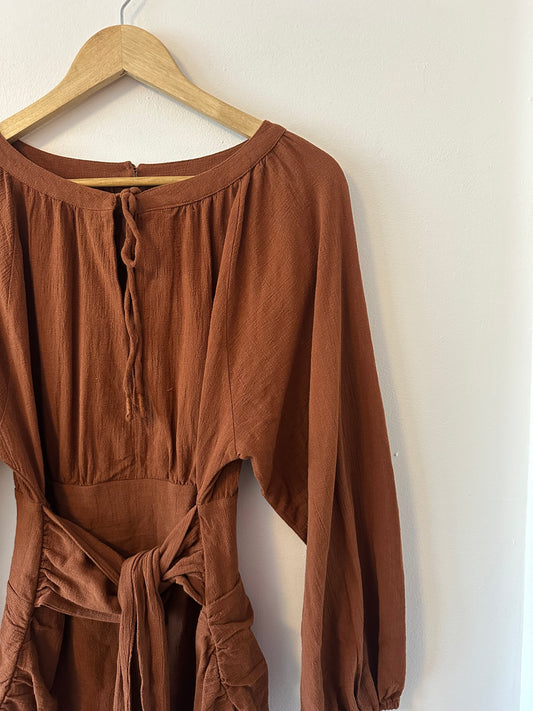 Free People The Only One Mini Endless Summer Dress in Brown | Size XS