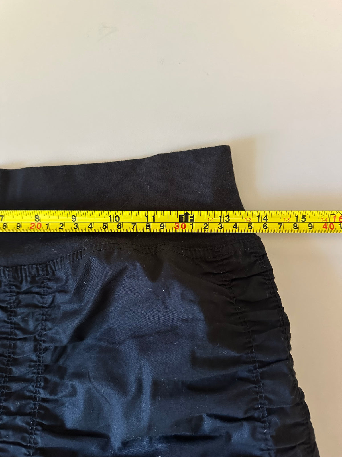 Wearables Black Ruched Cotton Stretch Mini Skirt | Size XS