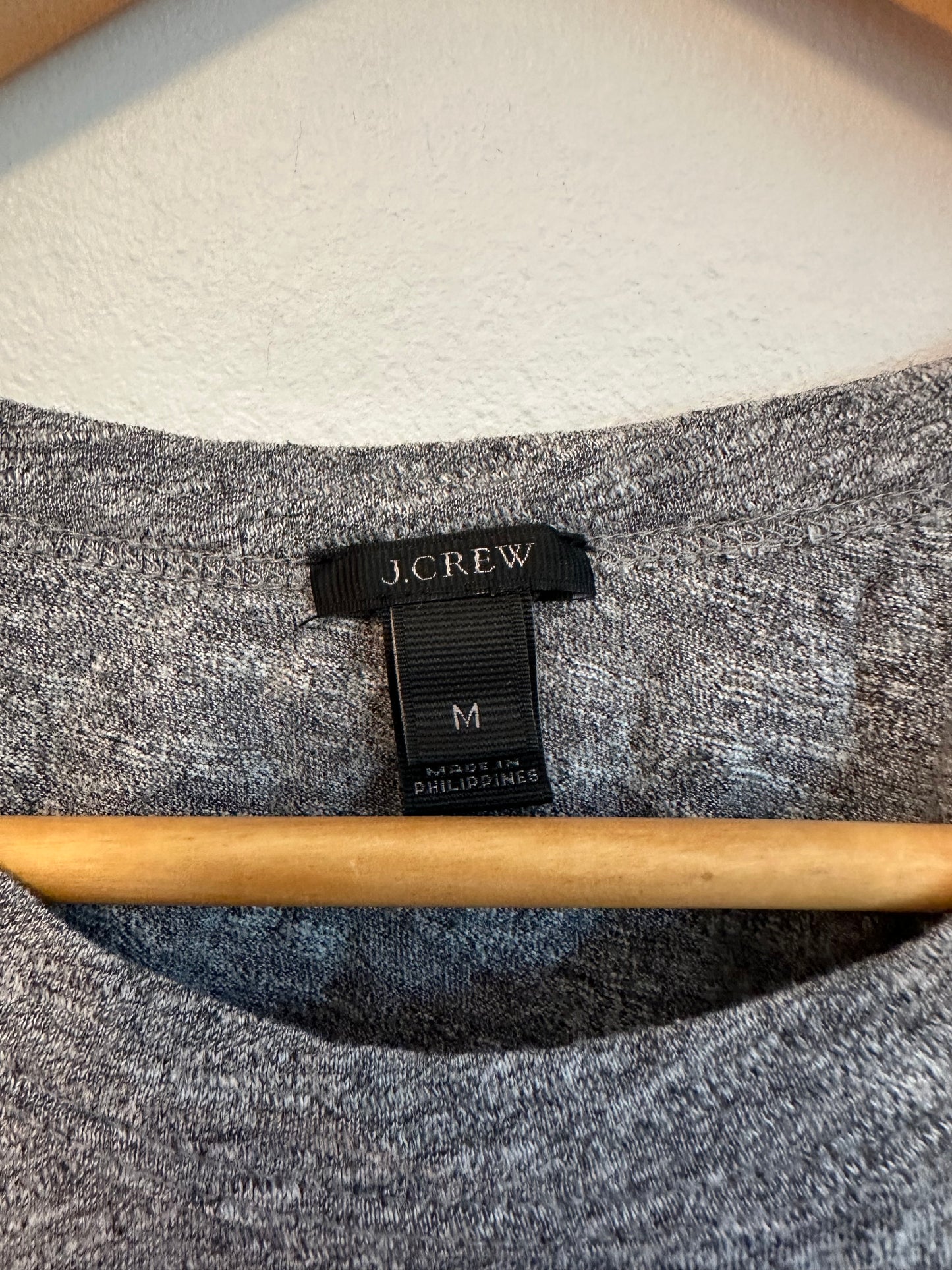 J. Crew Gray Heathered Twist Back Cotton Knot Tank Top| Size Medium