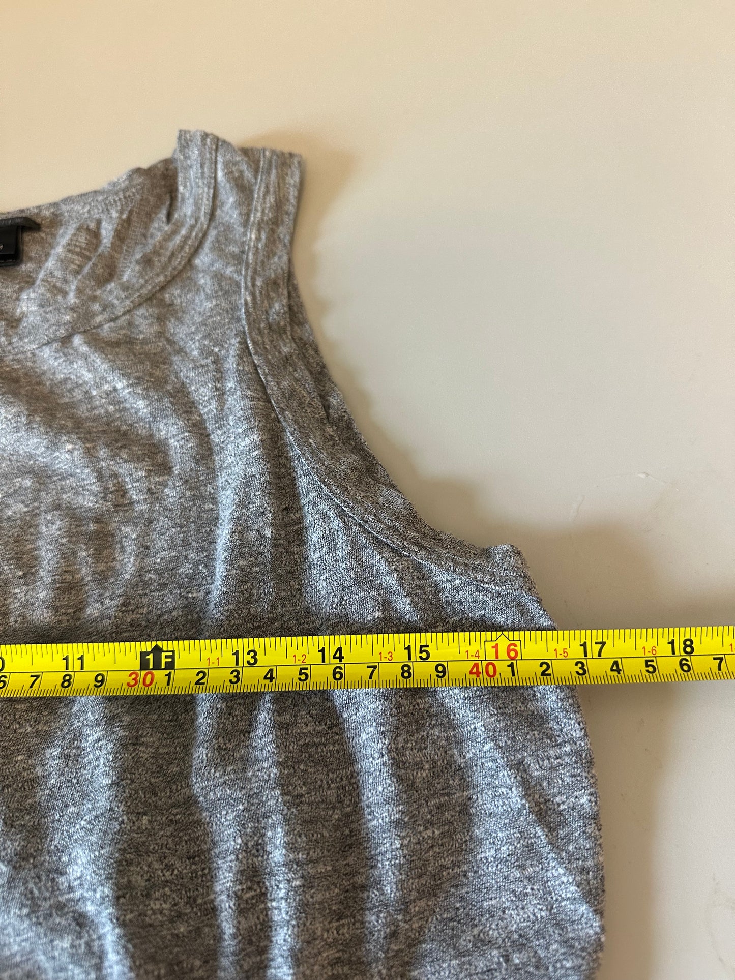 J. Crew Gray Heathered Twist Back Cotton Knot Tank Top| Size Medium