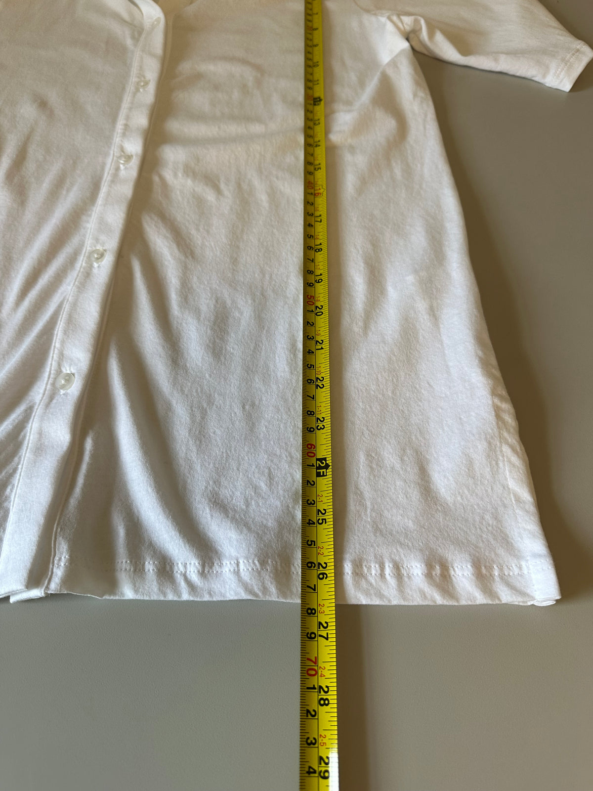 Goldie Lewinter White Organic Pima Cotton Button Down Shirt | Size Small
