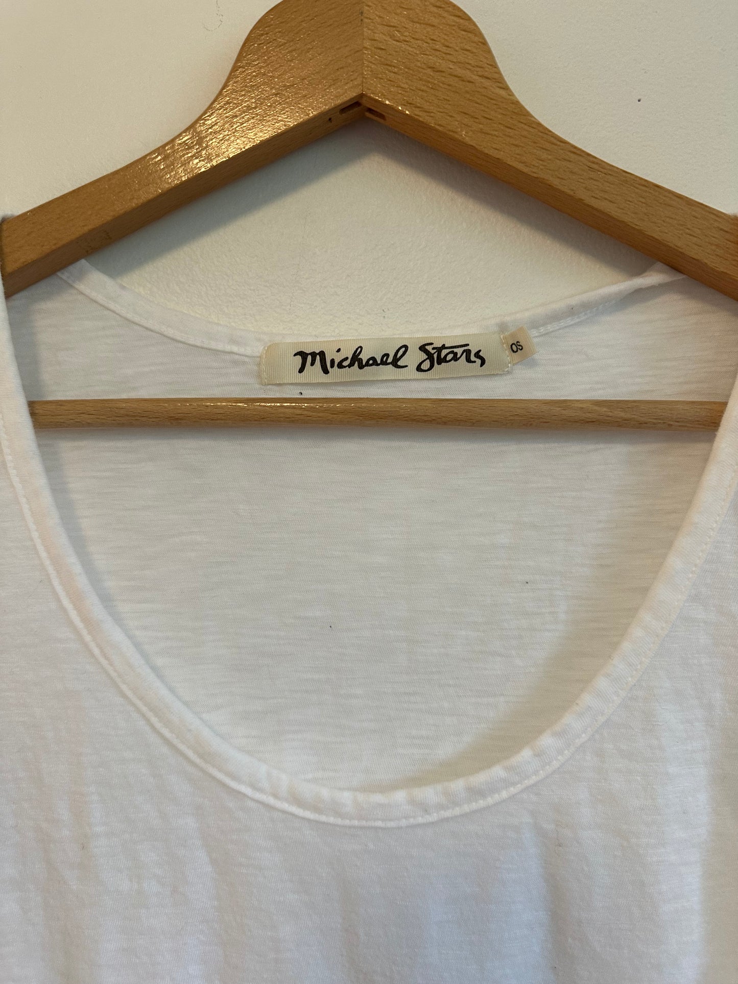 Michael Stars White Supima Cotton Scoop Neck Tank Top | One Size