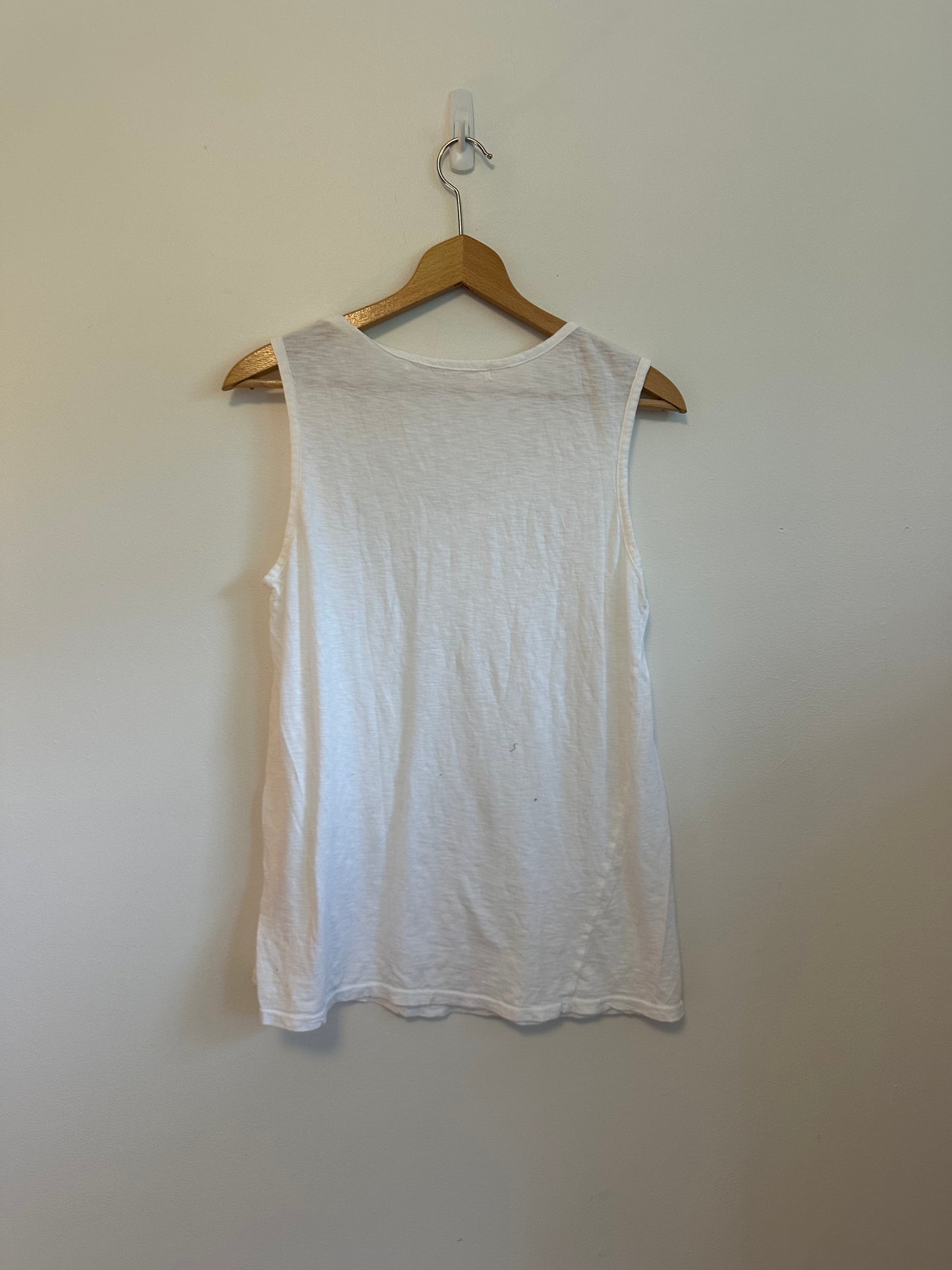 Michael Stars White Supima Cotton Scoop Neck Tank Top | One Size