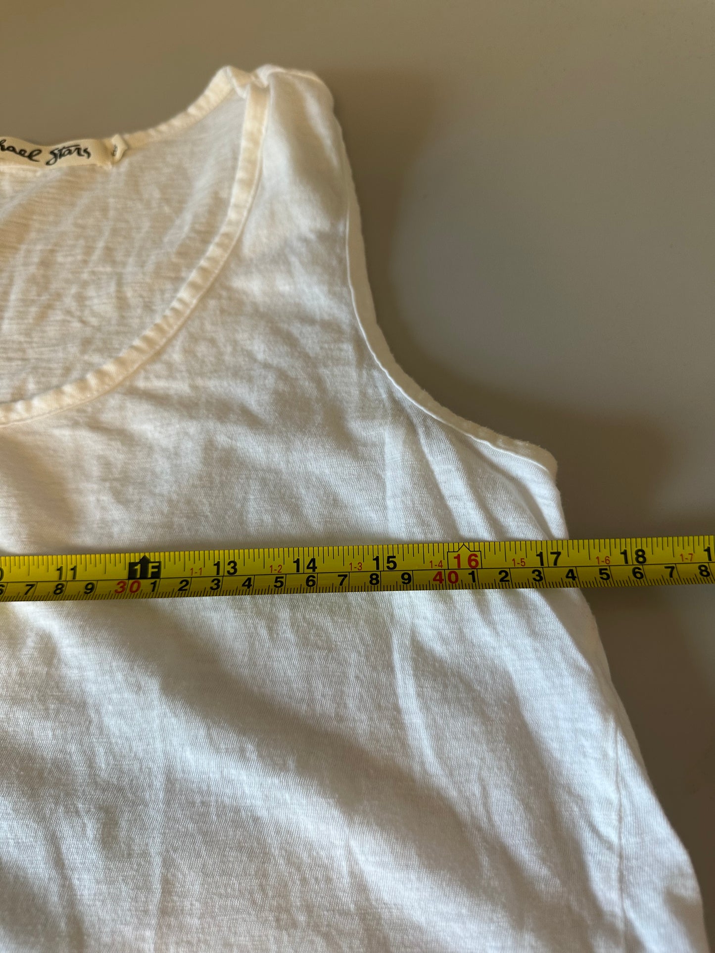 Michael Stars White Supima Cotton Scoop Neck Tank Top | One Size