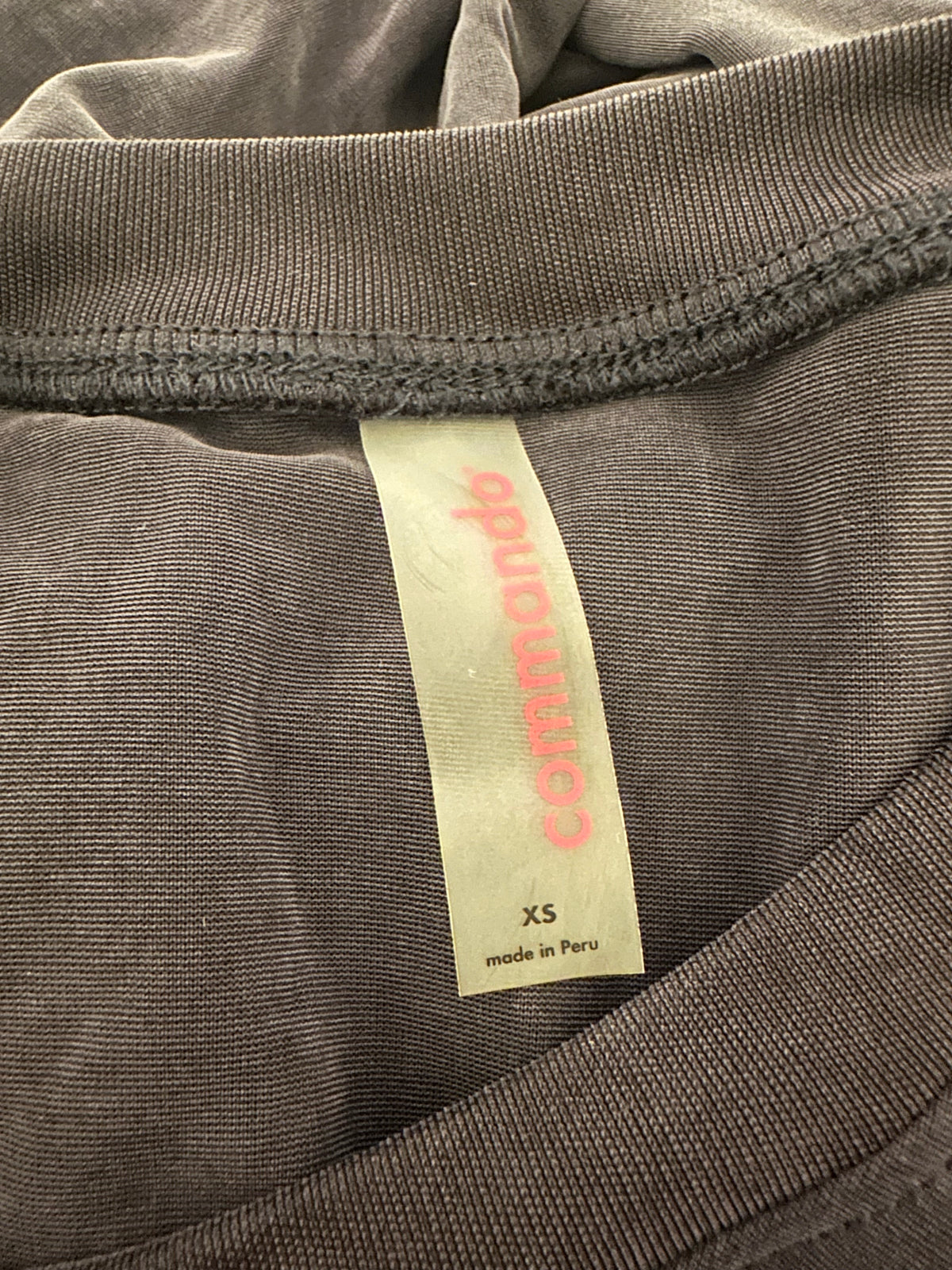 Commando Charcoal Grey Cupro Long Sleeve Banded Hem Top | Size XS