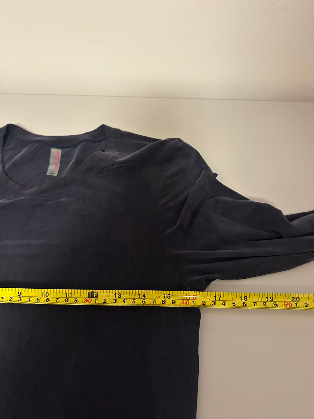Commando Charcoal Grey Cupro Long Sleeve Banded Hem Top | Size XS