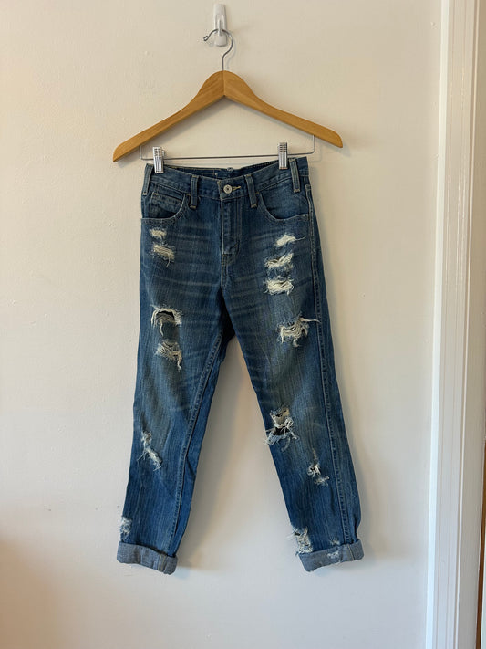 Levi's Distressed Boyfriend Mid Rise Jeans