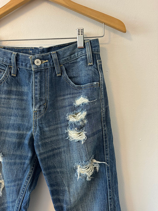 Levi's Distressed Boyfriend Mid Rise Jeans