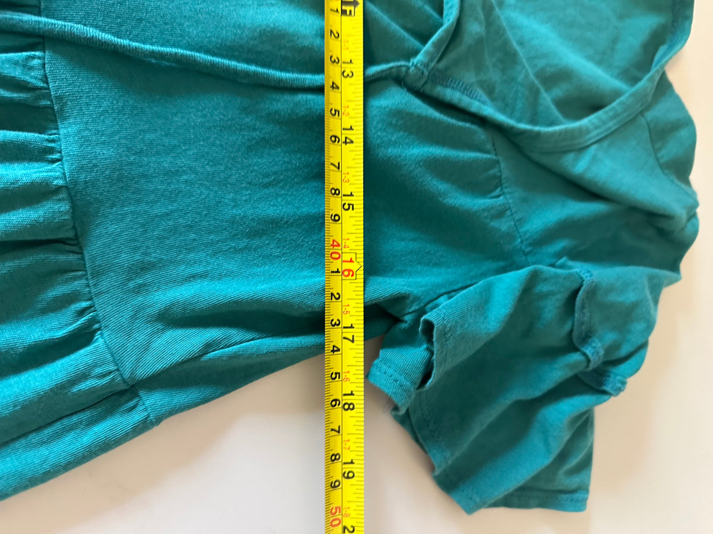 J. Crew Teal Green Tiered Short Sleeve Mini Dress | Size Small